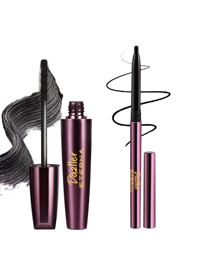 دازلير كحل دازلر إيتيرنا بلاك فينيتي، 0.35 غرام، + ماسكارا بالأعشاب، 15 غرام، مطفي، قوام كريمي فائق، لون غني، ثبات يدوم 8 ساعات، مقاوم للماء، لا يتلطخ، غني بالأعشاب - Image 1